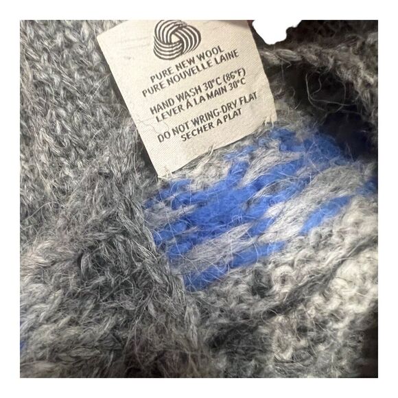 The Handknitting Association Of Iceland Knit Jumper 6-9 Months Wool Sweater Grey - Picture 7 of 8